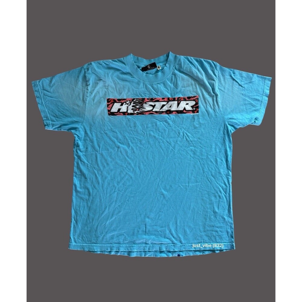 Hellstar Box Logo Blue Tee Size XL